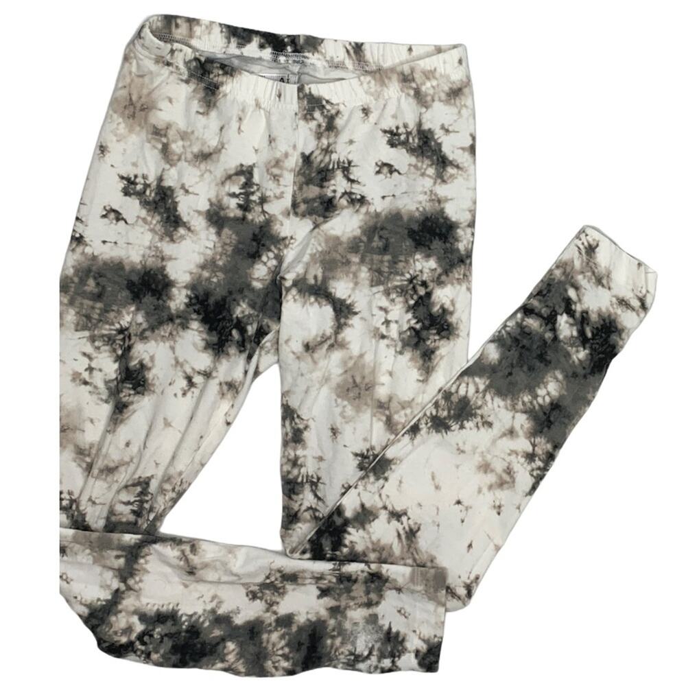 Old Navy XS grey white marbled tie dye leggings